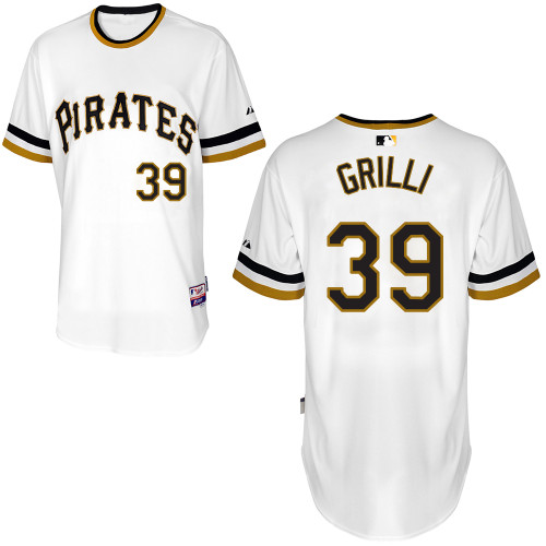 Jason Grilli #39 MLB Jersey-Pittsburgh Pirates Men's Authentic Alternate White Cool Base Baseball Jersey